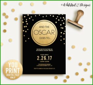 Oscar Night Invitation Template