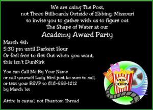 Oscar Themed Invitation Template