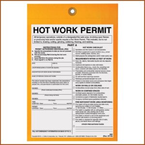 Osha Hot Work Permit Form