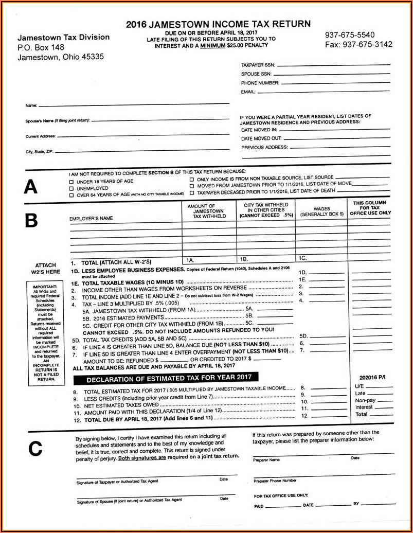 Pa Income Tax Forms Printable