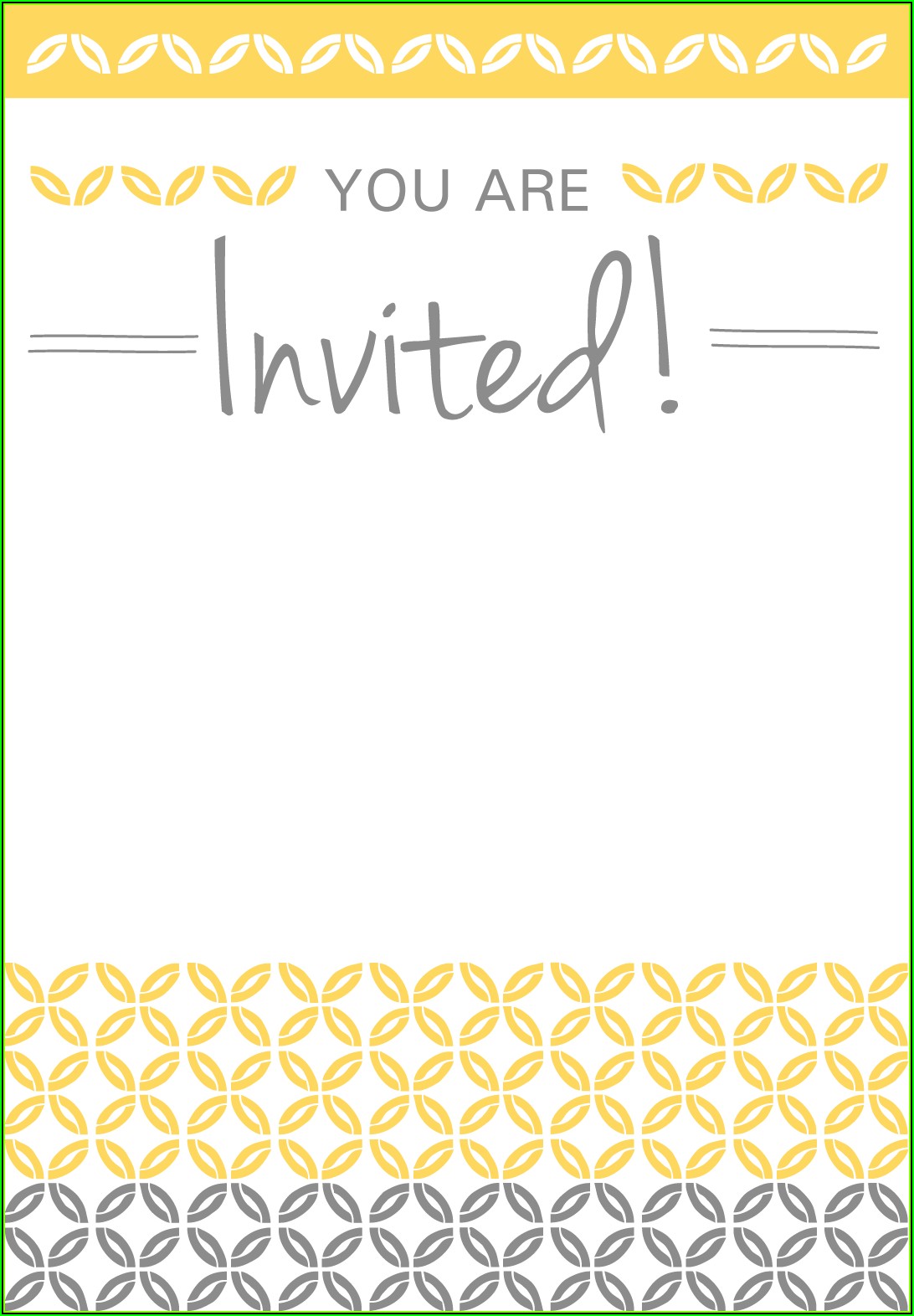 Party Invitation Template Printable
