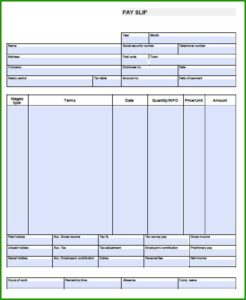 Pay Check Stub Template Free