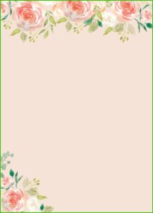 Pink And Black Blank Wedding Invitation Templates