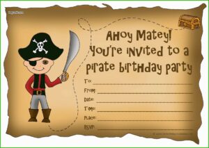 Pirate Birthday Party Invitation Template Free