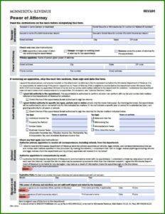 Power Of Attorney Document Mn