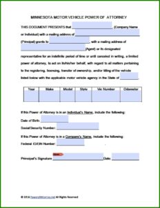 Power Of Attorney Forms Minnesota
