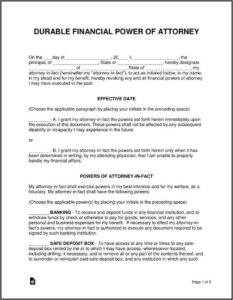 Power Of Attorney Forms Mn