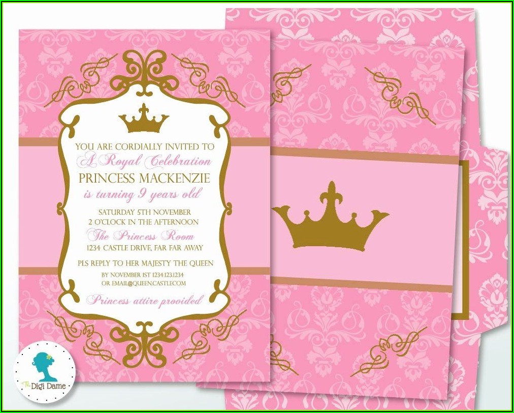 Princess Crown Invitation Template