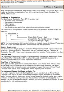 Print Florida Annual Resale Certificate Form Dr 13