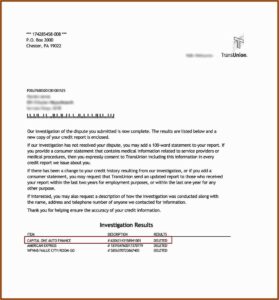 Printable Credit Report Dispute Forms