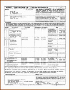 Professional Liability Insurance Acord Form