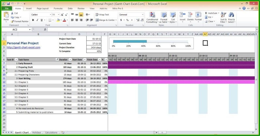 Project Plan Template Excel 2010