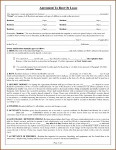 Property Lease Agreement Form Free