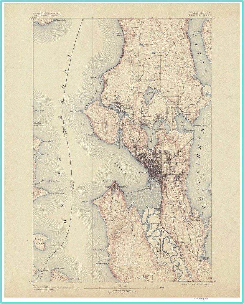 Puget Sound Topo Map
