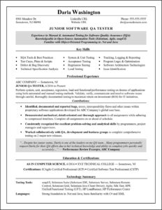 Qa Analyst Resume Template
