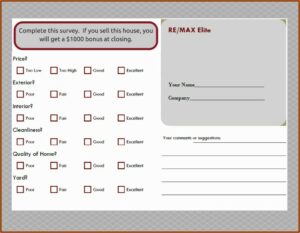 Real Estate Feedback Form Template