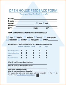Realtor Showing Feedback Form