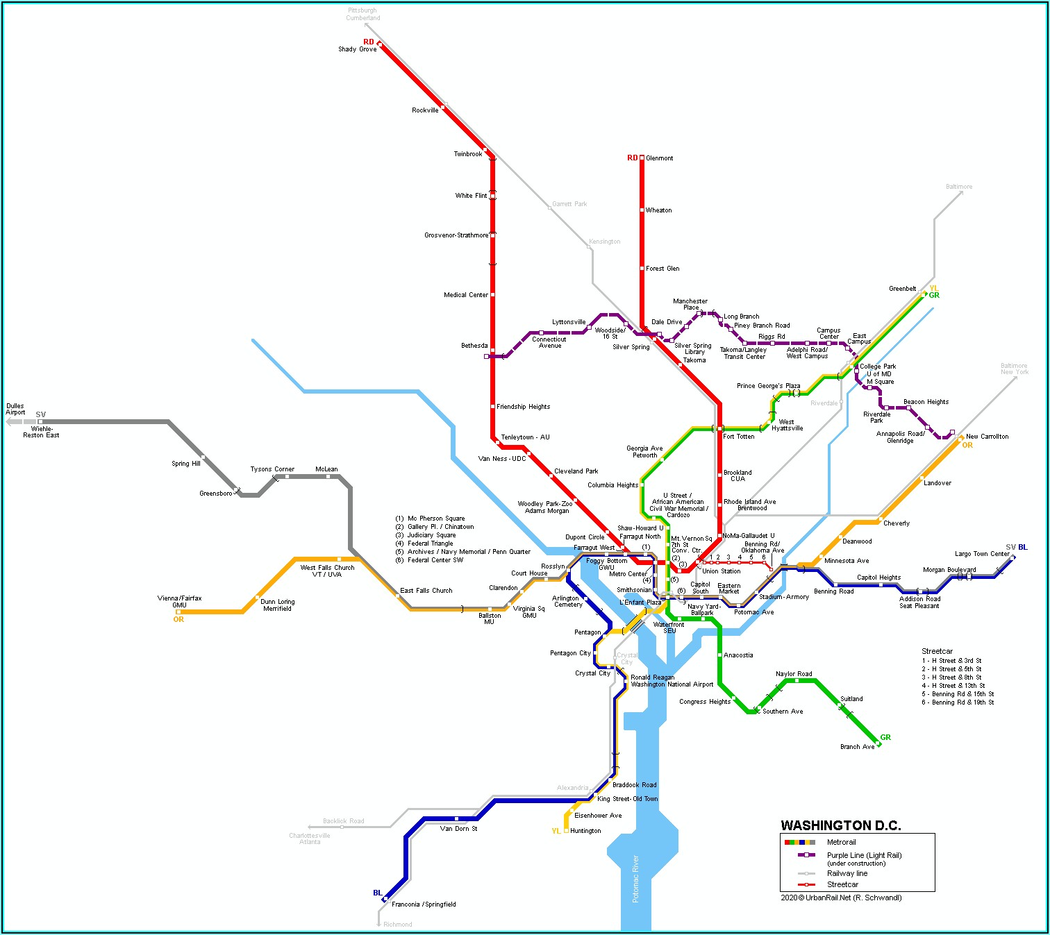 Red Line Metro Map Wash Dc