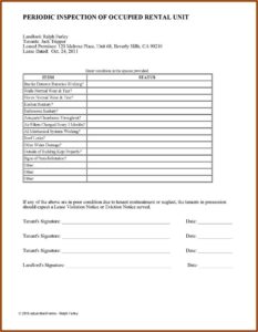 Rental Walkthrough Form
