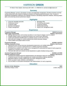 Resume Blank Template Word