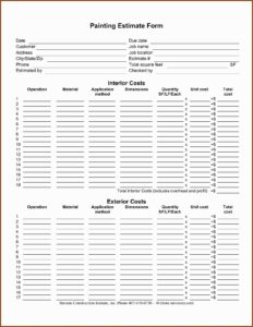 Roofing Estimate Template Form