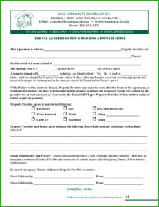 Room For Rent Contract Example