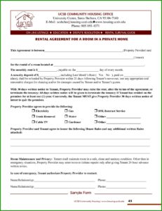 Room For Rent Rental Agreement Template