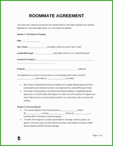 Room Renting Agreement Template