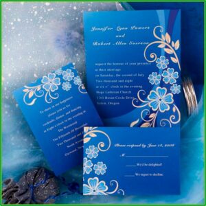 Royal Blue Wedding Invitation Templates Free