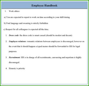 Sample Employee Handbook