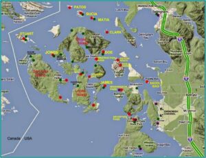 San Juan Islands Boating Map