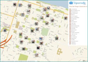 Savannah Ga Hotels Historic District Map