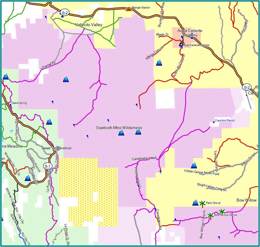 Sawtooth Wilderness Map