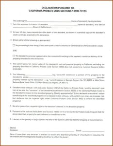 Small Estate Affidavit California Form 13100