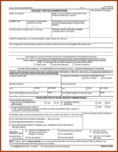 Social Security Disability Application Printable Forms
