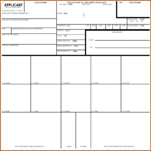 Standard Fingerprint Form (fd 258)