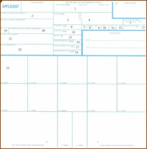 Standard Fingerprint Form (fd 258) Example