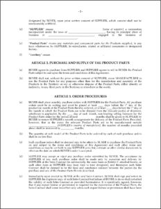 Supply Agreement Template Word Free