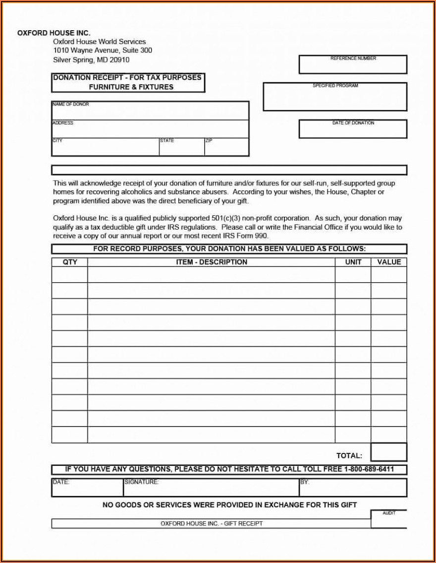 Tax Deduction For Donation