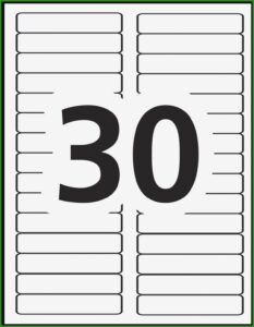 Template For File Folder Labels 30 Per Sheet