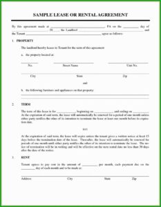 Template Of Lease Agreement South Africa