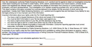 Tenant Credit And Background Check Authorization Form