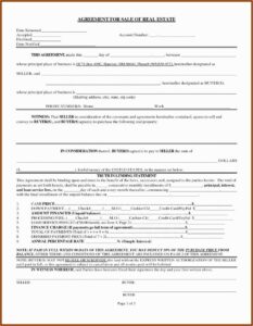Texas Real Estate Sales Contract Example