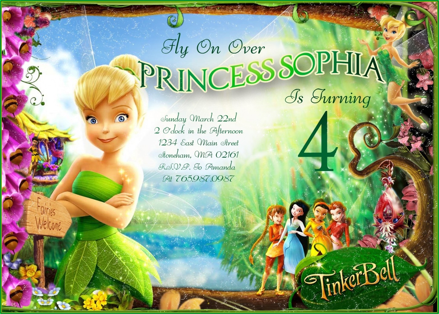 Tinkerbell Invitations Templates Free