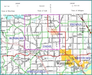 Township Map Of Dane County Wi