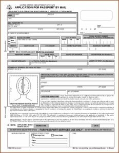 Us Passport Renewal Application Form Pdf Fillable