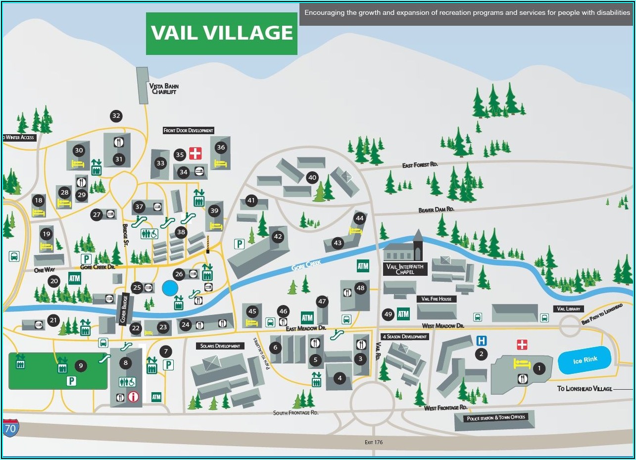 Vail Lionshead Lodging Map