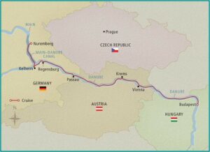 Viking Danube River Cruise Map