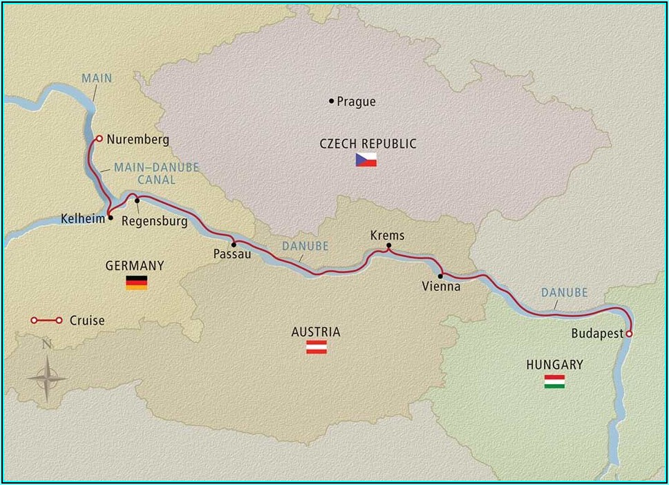 Viking Danube River Cruise Map