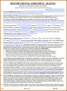 Washington State Landlord Tenant Forms